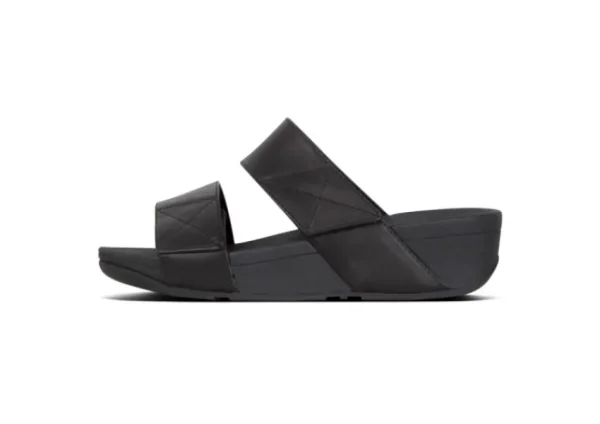 Fit Flop Mina Black Leather Slide Sandal | Women Women's Slide | Women's Sandal