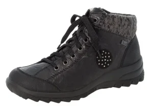 Rieker Mombasa Black Leather Ankle Boot | Women Women's Boot