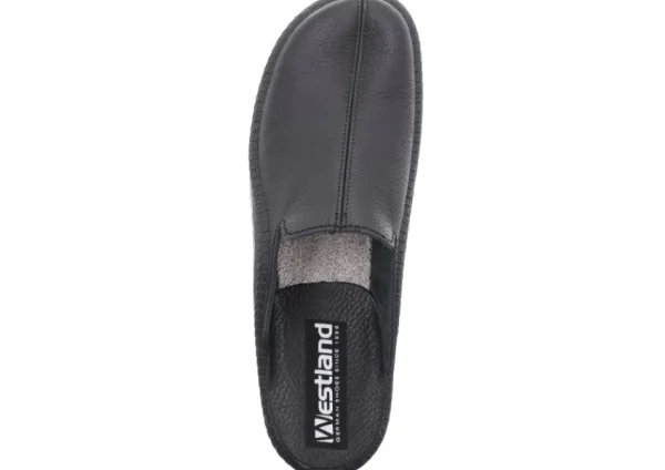 Romika Monaco 202G Black Leather Slipper | Men's Slipper