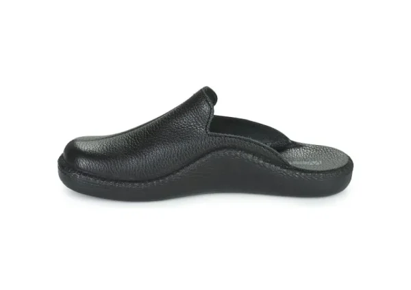 Romika Monaco 202G Black Leather Slipper | Men's Slipper