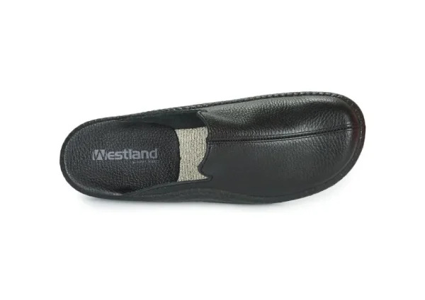 Romika Monaco 202G Black Leather Slipper | Men's Slipper