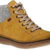 Rieker Morelia Yellow Fleece Lined Lace-Up Ankle Sneaker | Women Women's Walking | Women's Casual