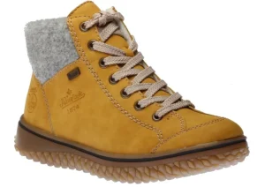 Rieker Morelia Yellow Fleece Lined Lace-Up Ankle Sneaker | Women Women's Walking | Women's Casual