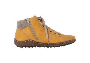 Rieker Morelia Yellow Fleece Lined Lace-Up Ankle Sneaker | Women Women's Boot