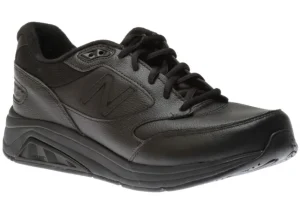 New Balance MW928BK3 Black Leather Lace-Up Walking Shoe | Men's Walking