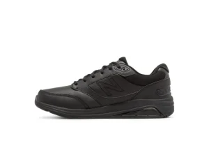 New Balance MW928BK3 Black Leather Lace-Up Walking Shoe | Men's Walking