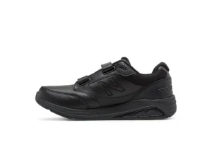 New Balance MW928HB3 Black Leather Velcro Walking Shoe | Men's Walking