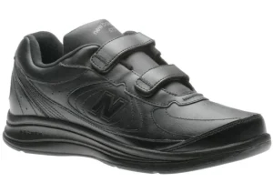 New Balance MW577VK Black Leather Velcro Walking Shoe | Men's Walking