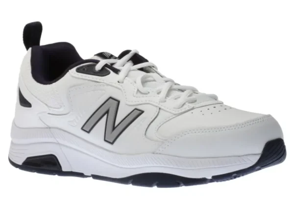 New Balance MX857WN3 White Leather Cross-Training Shoe | Men's Walking | Men's Running