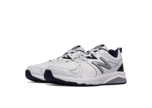 New Balance MX857WN2 White Leather Cross-Training Shoe | Men's Cross Training