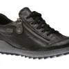 Remonte Ottawa Black Leather Lace-Up Sneaker | Women Women's Walking | Women's Casual