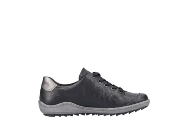 Remonte Ottawa Black Leather Lace-Up Sneaker | Women Women's Walking | Women's Casual