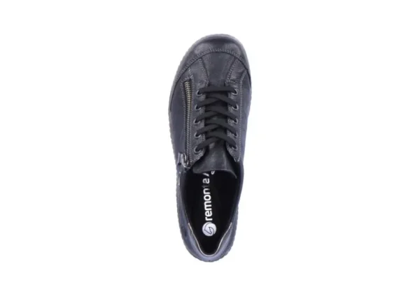 Remonte Ottawa Black Leather Lace-Up Sneaker | Women Women's Walking | Women's Casual