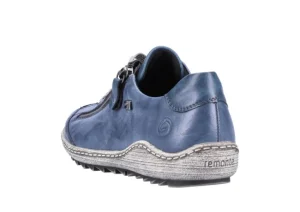 Remonte Ottawa Blue Leather Lace-Up Sneaker | Women Women's Walking | Women's Casual