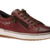 Remonte Ottawa Burgundy Leather Zipper Lace-Up Sneaker | Women Women's Walking | Women's Casual