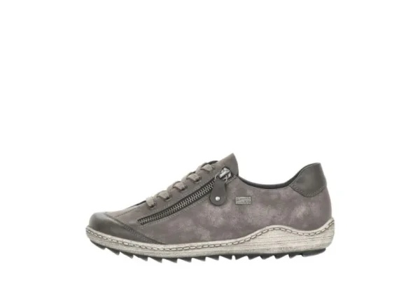 Remonte Ottawa Grey Leather Lace-Up Sneaker | Women Women's Walking | Women's Casual