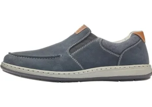 Rieker Patros Navy Leather Slip-On Loafer | Men's Casual