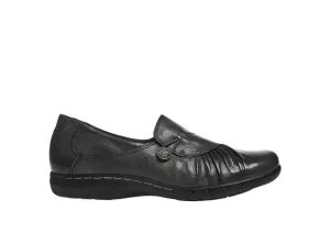 Cobb Hill Paulette Black Slip-On Flat | Women Women's Casual