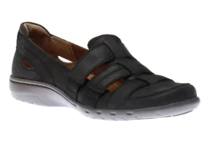 Cobb Hill Penfield Black Strappy Slip-On Fisherman Sandal | Women Women's Walking | Women's Sandal