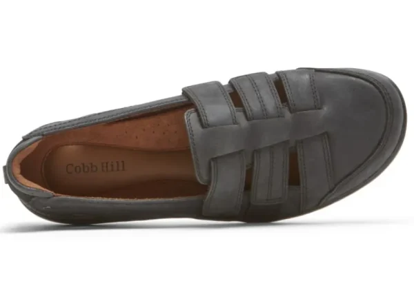 Cobb Hill Penfield Black Strappy Slip-On Fisherman Sandal | Women Women's Walking | Women's Sandal