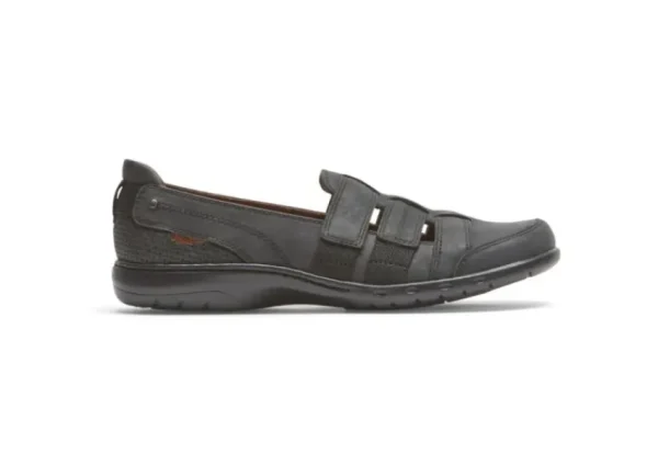 Cobb Hill Penfield Black Strappy Slip-On Fisherman Sandal | Women Women's Walking | Women's Sandal