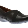 Cobb Hill Penfield Envelope Black Leather Slip-On Flat | Women Women's Dress Casual | Women's Casual