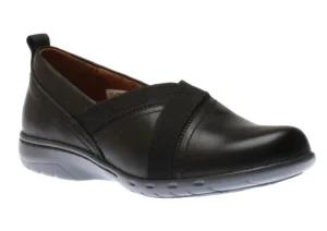 Cobb Hill Penfield Envelope Black Leather Slip-On Flat | Women Women's Dress Casual | Women's Casual