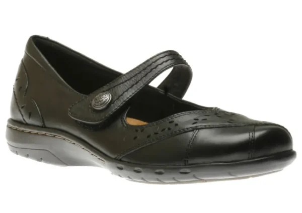 Cobb Hill Petra Black Leather Mary Jane Flat | Women Women's Casual