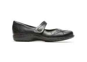 Cobb Hill Petra Black Leather Mary Jane Flat | Women Women's Casual