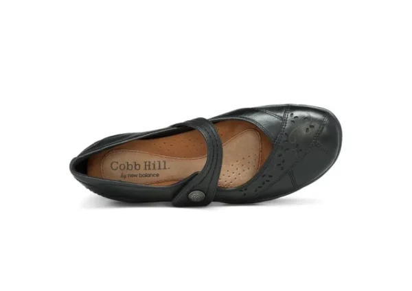 Cobb Hill Petra Black Leather Mary Jane Flat | Women Women's Casual