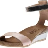 Naot Pixie Pearl Rose Leather Wedge Sandal | Women Women's Sandal