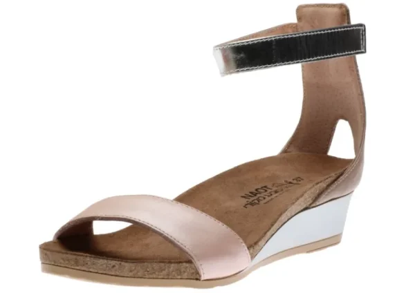 Naot Pixie Pearl Rose Leather Wedge Sandal | Women Women's Sandal