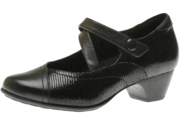 Aravon Portia Black Mary Jane Low Heel | Women Women's Dress