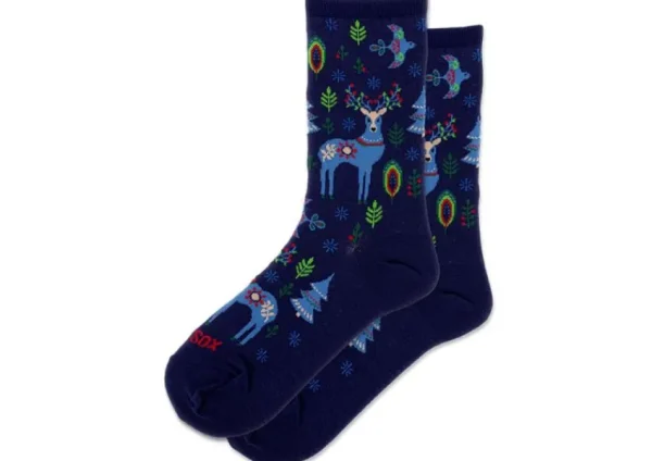 Hotsox Reindeer Crew Navy | Socks