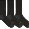 Merrell Repreve 3-Pack Black Hiker Crew Socks | Socks