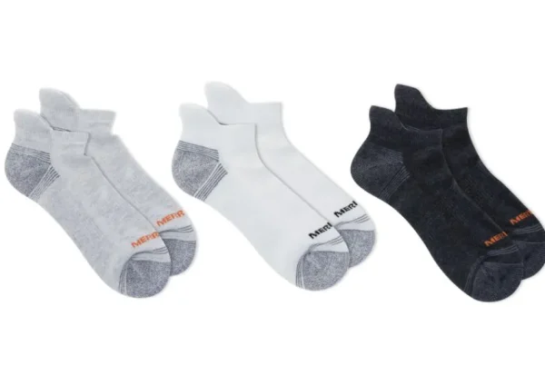 Merrell Repreve 3-Pack Low Cut Tab Socks Grey | Socks