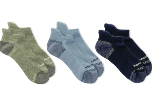 Merrell Repreve 3-Pack Low Cut Tab Socks Olive | Socks