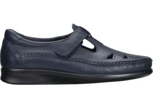 SAS Shoes Roamer Navy Leather Slip-On Loafer | Women Women's Casual