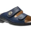 Finn Comfort Sansibar Blue Leather Sandal | Women Women's Slide