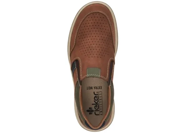 Rieker Sarajevo Brown Leather Slip-On Loafer | Men's Walking | Men's Dress Casual