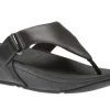 Fit Flop Sarna Black Leather Thong Sandal | Women Women's Toe Thong