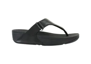 Fit Flop Sarna Black Leather Thong Sandal | Women Women's Toe Thong