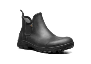 Bogs Sauvie Black Slip-On Waterproof Chelsea Boot | Men's Rain Boot