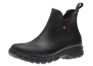 Bogs Sauvie Black Slip-On Waterproof Chelsea Boot | Men's Rain Boot