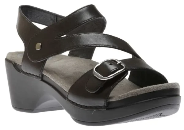 Dansko Shari Black Leather Sandal | Women Women's Sandal