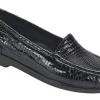 SAS Shoes Simplify Black Croc Slip On Loafer | Women Women's Casual