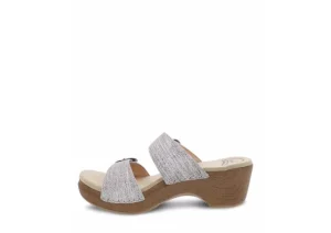 Dansko Sophie Ivory Metallic Leather Slide Sandal | Women Women's Sandal