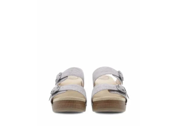 Dansko Sophie Ivory Metallic Leather Slide Sandal | Women Women's Sandal