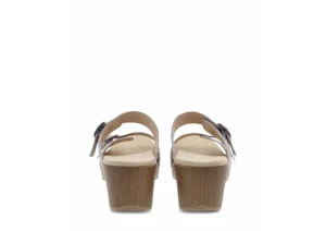 Dansko Sophie Ivory Metallic Leather Slide Sandal | Women Women's Sandal