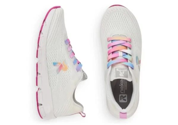 R EVOLUTION Sportec10 White Rainbow Lace-Up Sneaker | Women Women's Walking | Women's Casual